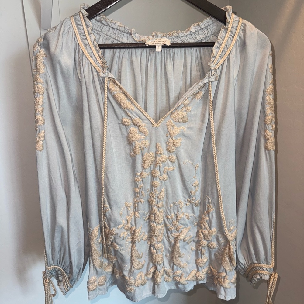 Lucky Brand Baby Blue Blouse